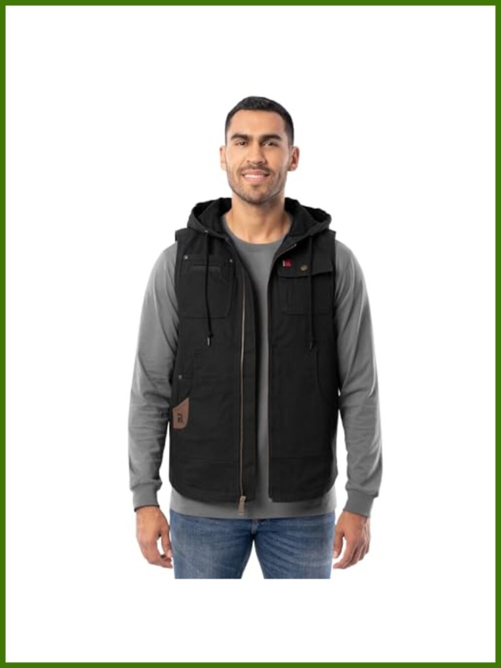 Duck Work Vest Cotton Shell Polyester Lining Utility Outerwear
